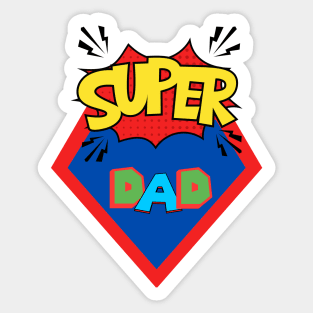 Súper DAD. Idea de regalo para papá en su día. Día del Padre Sticker